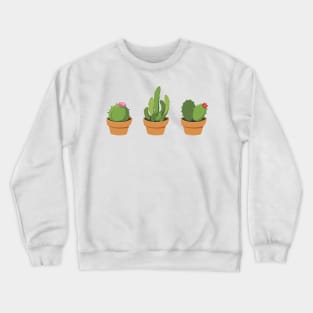 Cute Cactus Summer Plant In Minimal Port Aesthetic Art Crewneck Sweatshirt